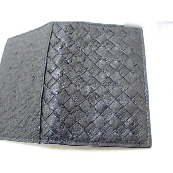 Bottega Veneta Black Ostrich Card Holder | Authentic | Excellent Condition - Picture 5 of 6